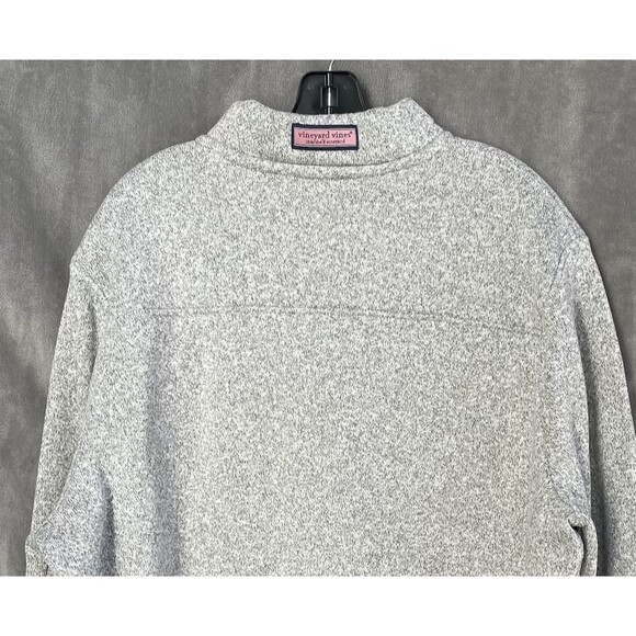 Vineyard Vines Fleece Shep Shirt Sweater Men’s XXL Gray 1/4 Zip Pullover - Picture 6 of 12
